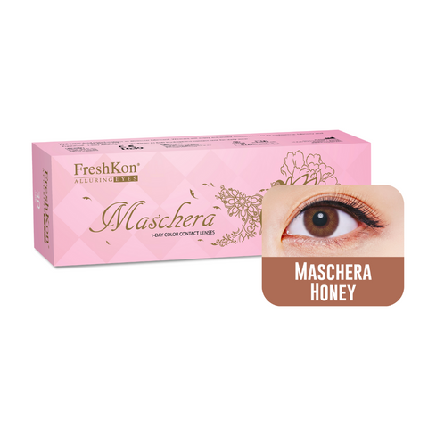 Limited Time only - 5 Pairs of Maschera Daily Coloured Contact Lenses (Maschera Honey)