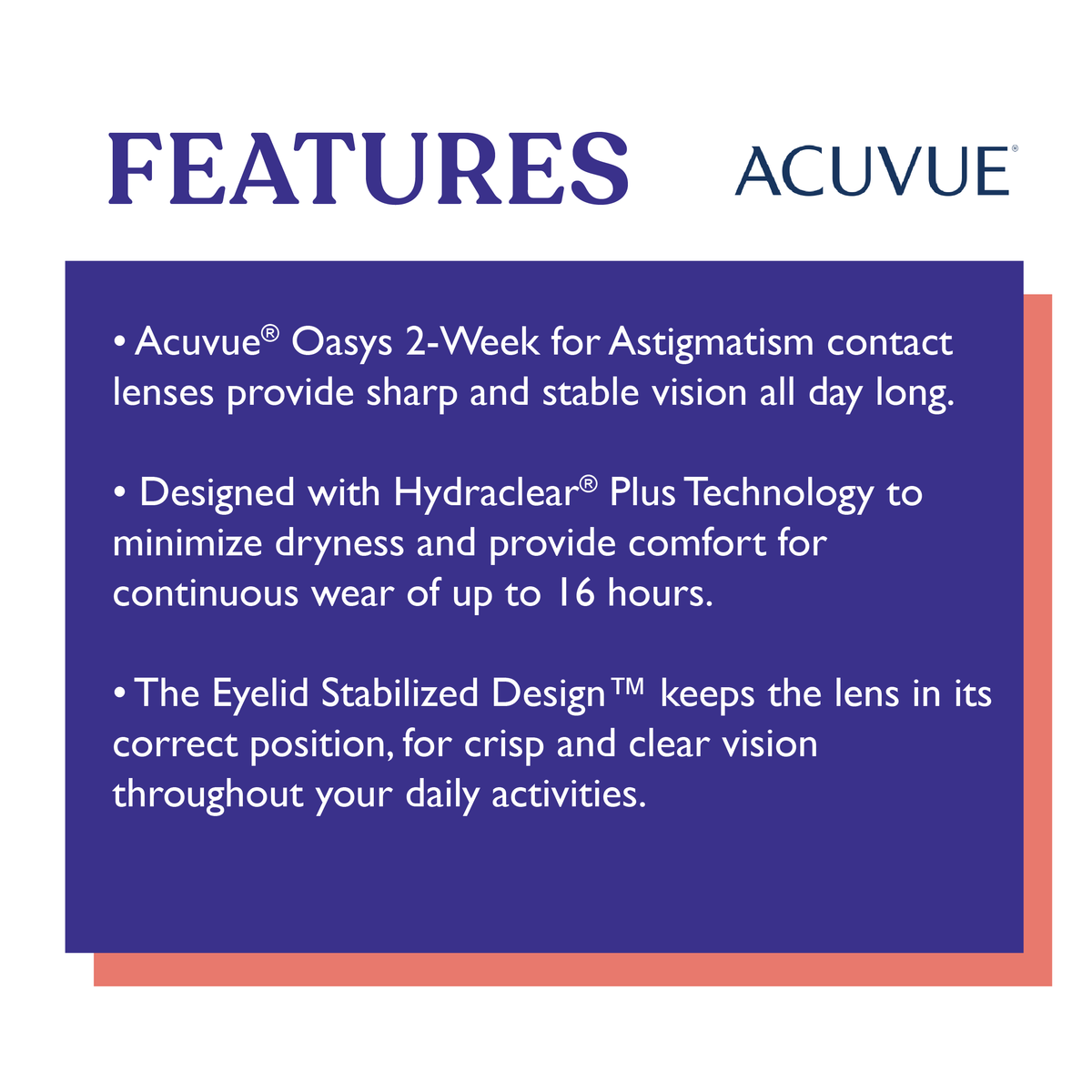 Acuvue Oasys 2-Week for Astigmatism with Hydraclear Plus
